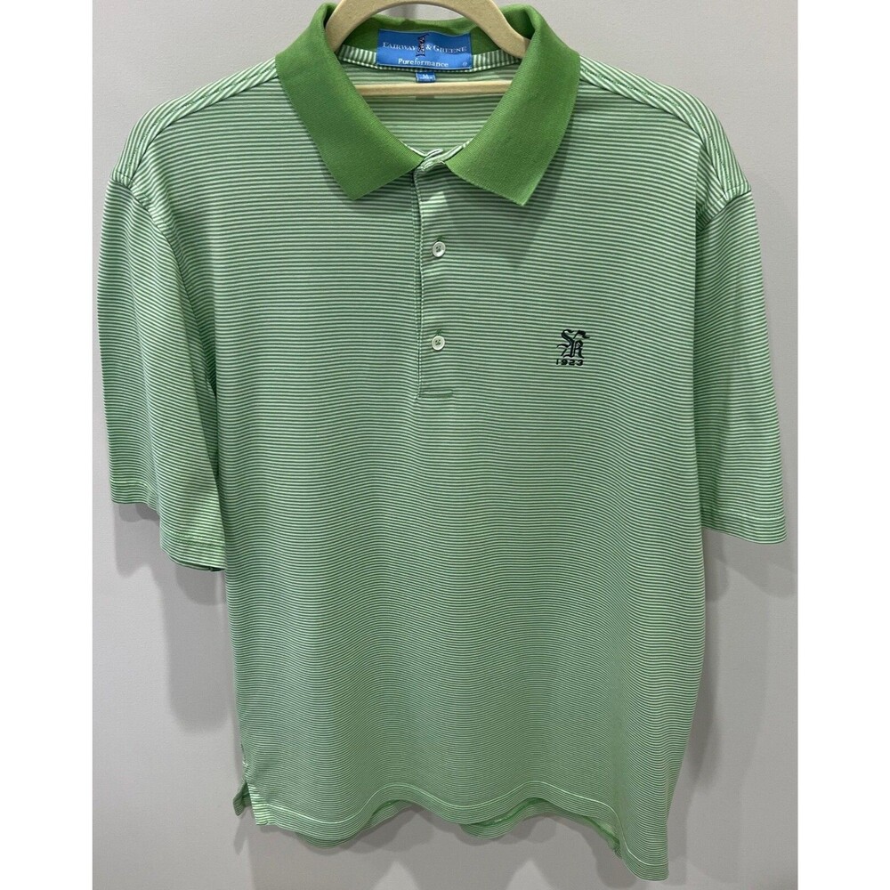 SUNSET RIDGE CC IL - Fairway & Greene GOLF SHIRT - MEN'S SIZE MEDIUM - GREEN